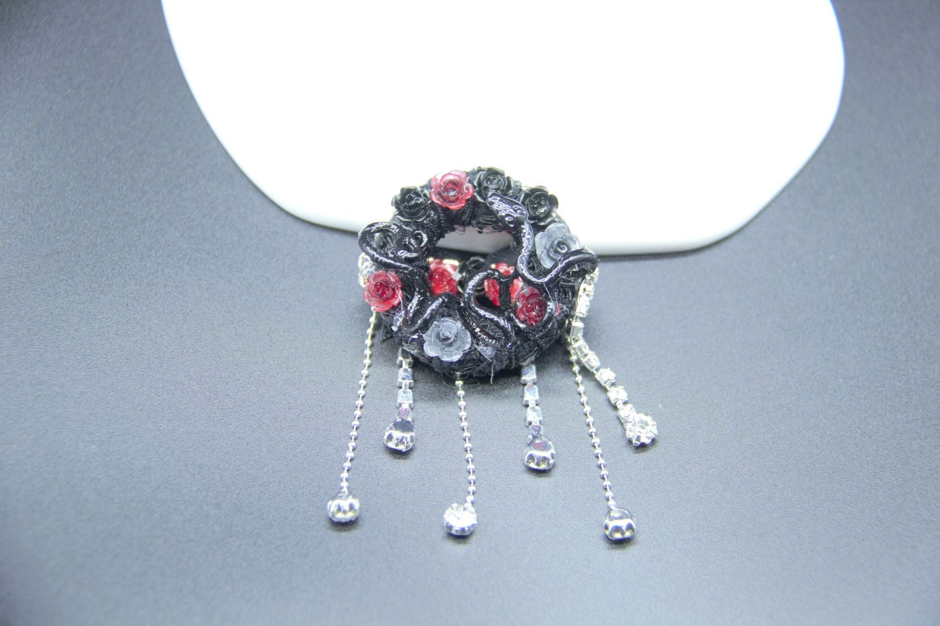 Wholesale Heavy Industry Dark Retro Snake Tassel Ring DIY Jewelry Accessories Beads